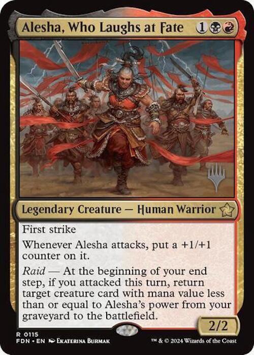 Alesha, Who Laughs at Fate (Promo Pack) [Foundations Promos] | Exor Games Truro