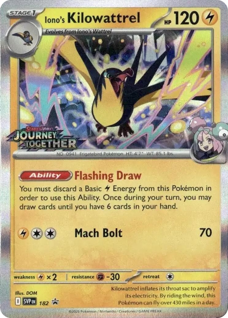 Iono's Kilowattrel (Prerelease) [Scarlet & Violet: Black Star Promos] | Exor Games Truro