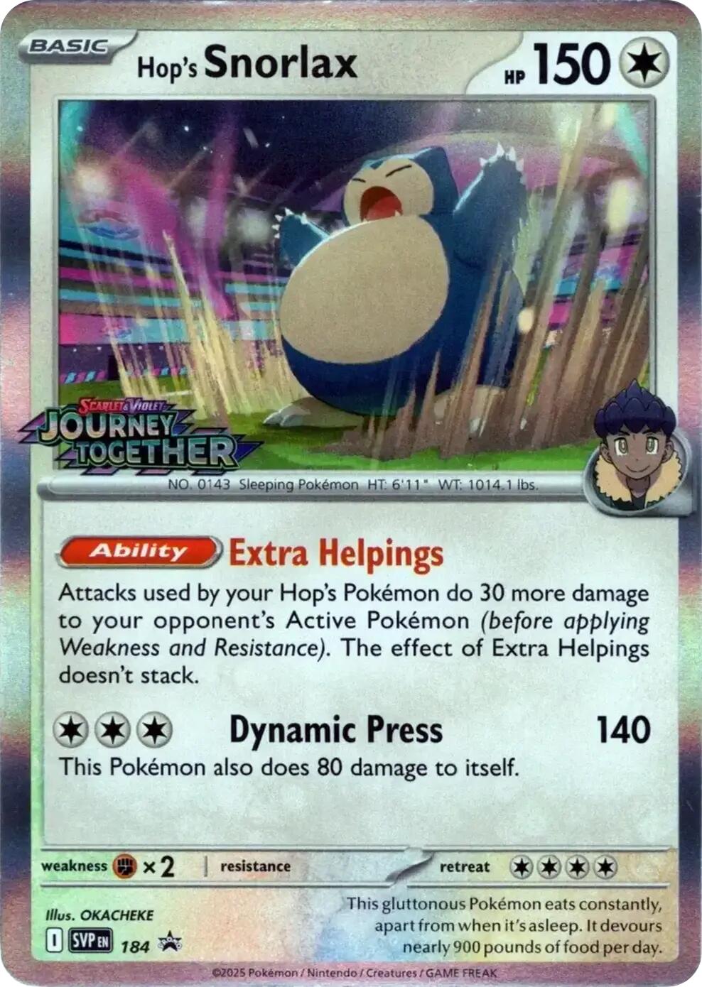 Hop's Snorlax (184) [Scarlet & Violet: Black Star Promos] | Exor Games Truro