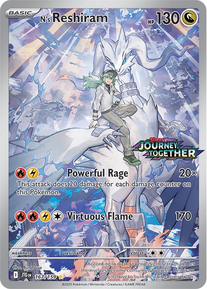 N's Reshiram (167/159) (Journey Together Stamp) [Scarlet & Violet: Journey Together] | Exor Games Truro