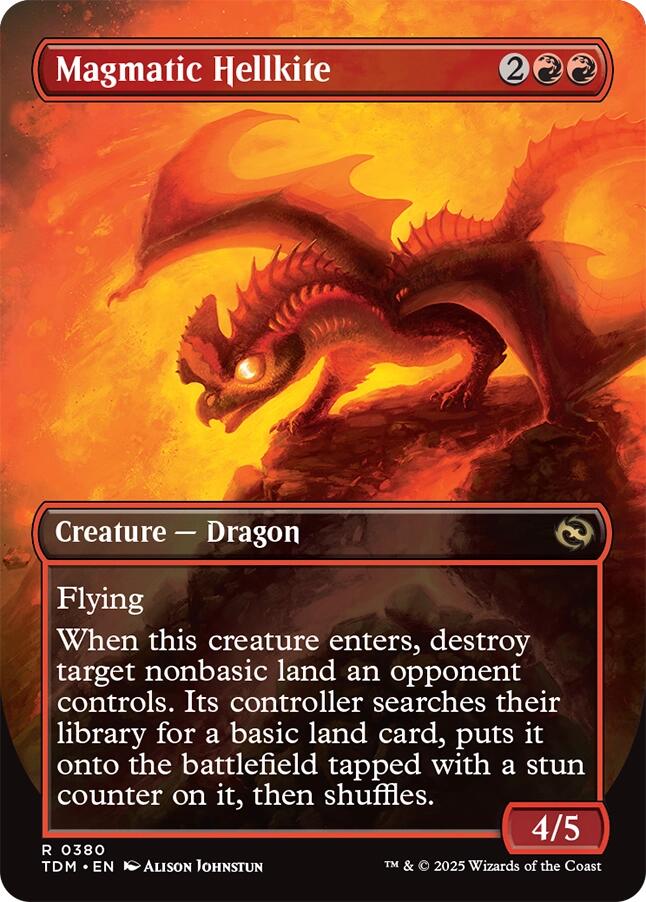 Magmatic Hellkite (Borderless) [Tarkir: Dragonstorm] | Exor Games Truro