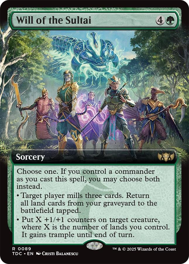 Will of the Sultai (Extended Art) [Tarkir: Dragonstorm Commander] | Exor Games Truro