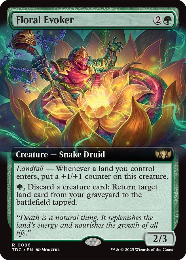 Floral Evoker (Extended Art) [Tarkir: Dragonstorm Commander] | Exor Games Truro