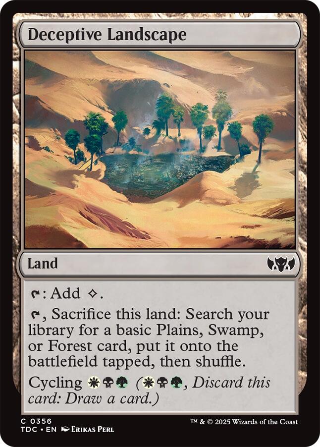 Deceptive Landscape [Tarkir: Dragonstorm Commander] | Exor Games Truro