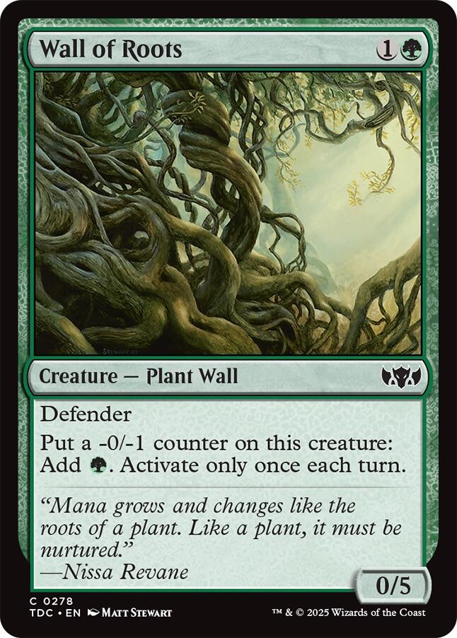 Wall of Roots [Tarkir: Dragonstorm Commander] | Exor Games Truro