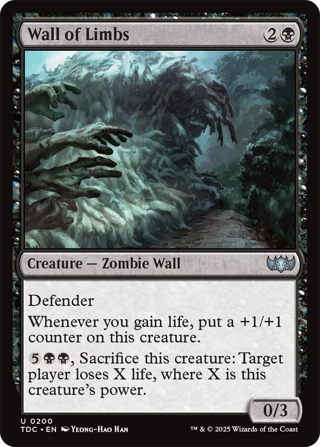 Wall of Limbs [Tarkir: Dragonstorm Commander] | Exor Games Truro