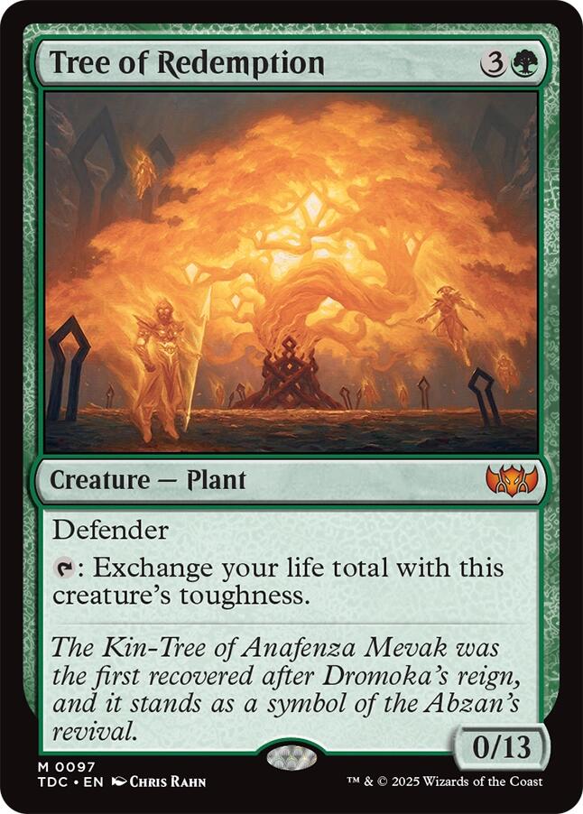 Tree of Redemption [Tarkir: Dragonstorm Commander] | Exor Games Truro