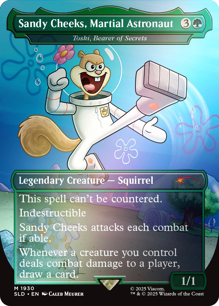 Sandy Cheeks, Martial Astronaut - Toski, Bearer of Secrets (Rainbow Foil) [Secret Lair Drop Series] | Exor Games Truro