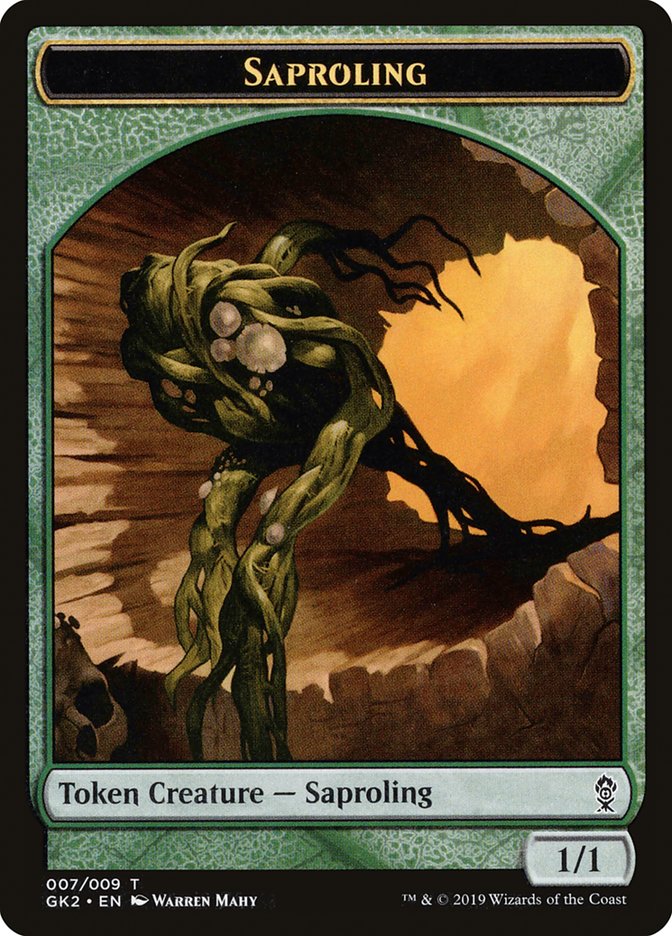 Saproling // Wurm Double-Sided Token [Ravnica Allegiance Guild Kit Tokens] | Exor Games Truro