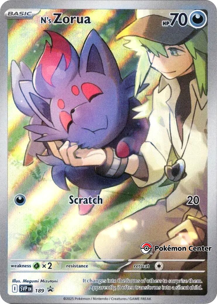 N's Zorua (SVP189) (Pokemon Center Exclusive) [Scarlet & Violet: Black Star Promos] | Exor Games Truro