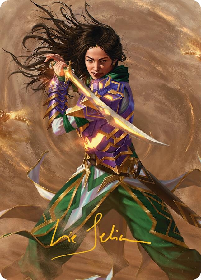 Descendant of Storms Art Card (2/54) (Gold-Stamped Signature) [Tarkir: Dragonstorm Art Series] | Exor Games Truro