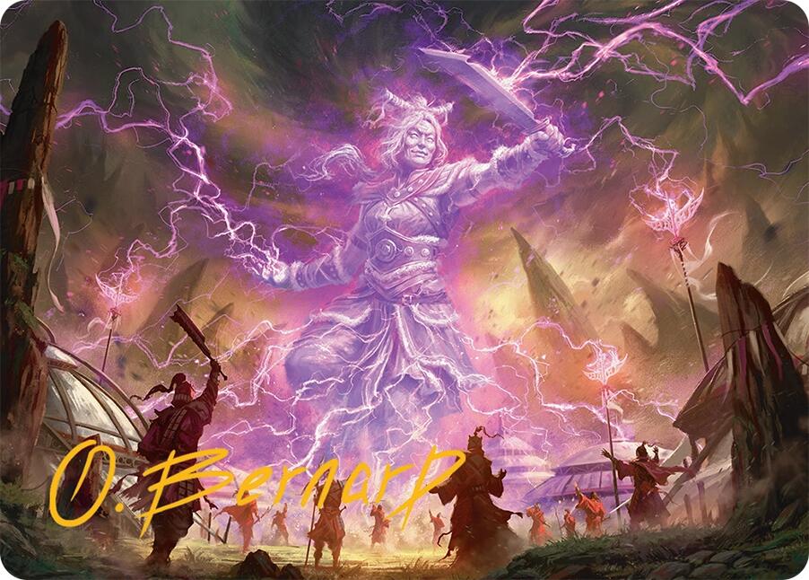 Smile at Death Art Card (4/54) (Gold-Stamped Signature) [Tarkir: Dragonstorm Art Series] | Exor Games Truro