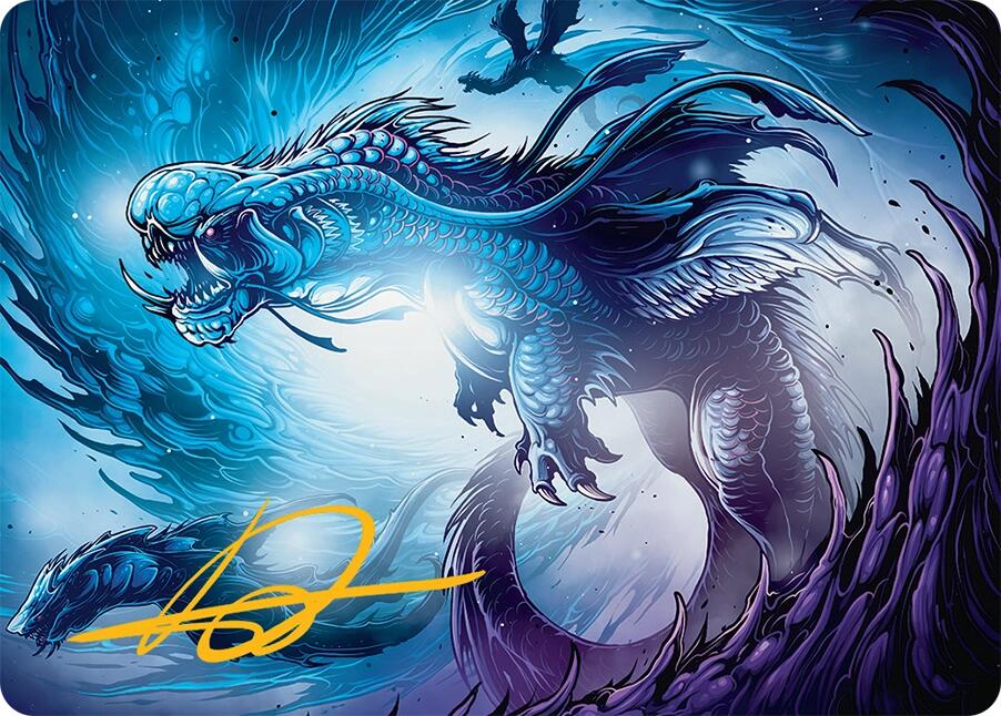 Roiling Dragonstorm Art Card (33/54) (Gold-Stamped Signature) [Tarkir: Dragonstorm Art Series] | Exor Games Truro