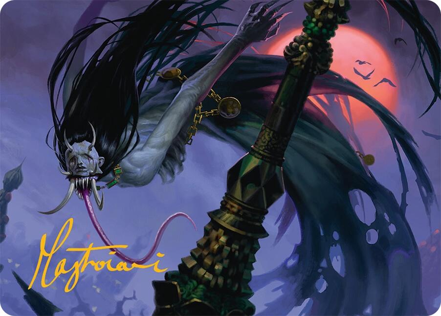 Qarsi Revenant Art Card (12/54) (Gold-Stamped Signature) [Tarkir: Dragonstorm Art Series] | Exor Games Truro