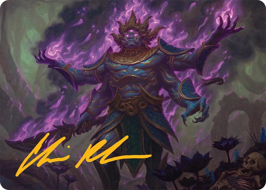 Rot-Curse Rakshasa Art Card (13/54) (Gold-Stamped Signature) [Tarkir: Dragonstorm Art Series] | Exor Games Truro