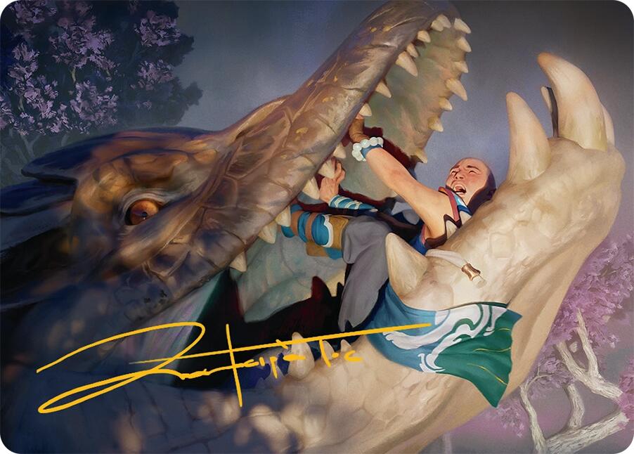 Jaws of Defeat Art Card (53/54) (Gold-Stamped Signature) [Tarkir: Dragonstorm Art Series] | Exor Games Truro