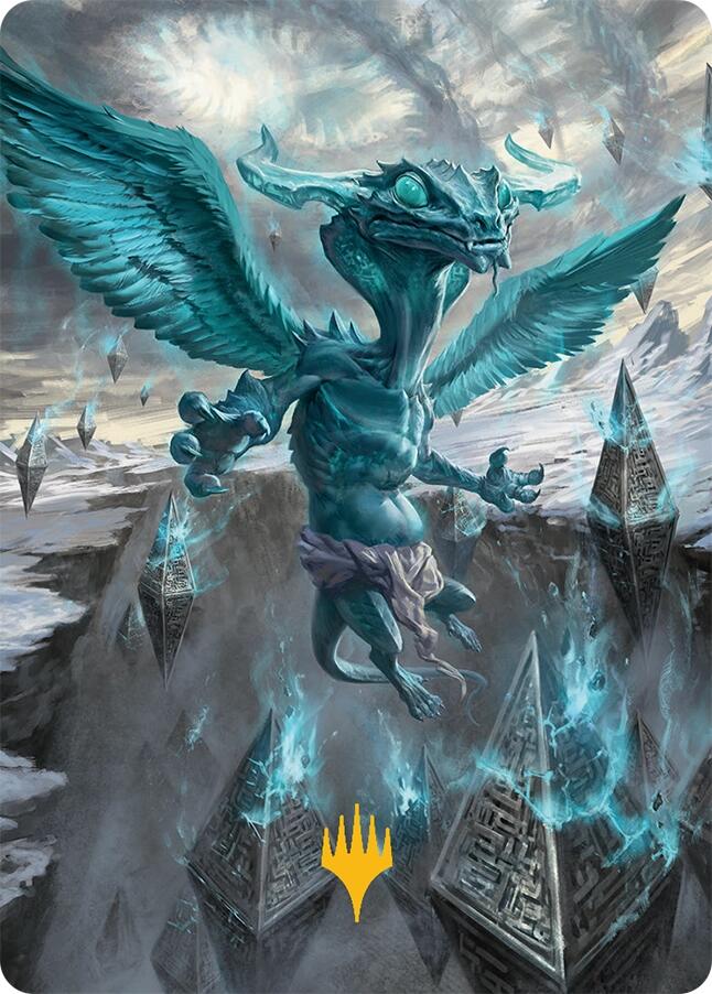 Ugin, Eye of the Storms Art Card (47/54) (Gold-Stamped Signature) [Tarkir: Dragonstorm Art Series] | Exor Games Truro