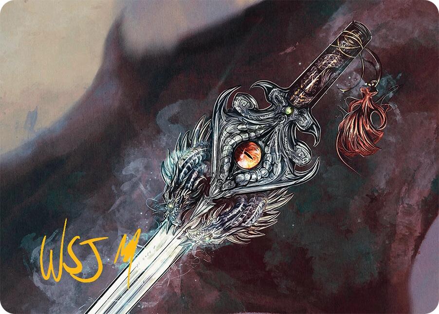 Dragonfire Blade Art Card (40/54) (Gold-Stamped Signature) [Tarkir: Dragonstorm Art Series] | Exor Games Truro