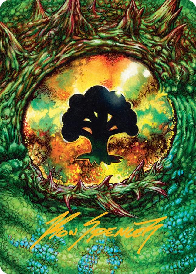 Forest Art Card (32/54) (Gold-Stamped Signature) [Tarkir: Dragonstorm Art Series] | Exor Games Truro