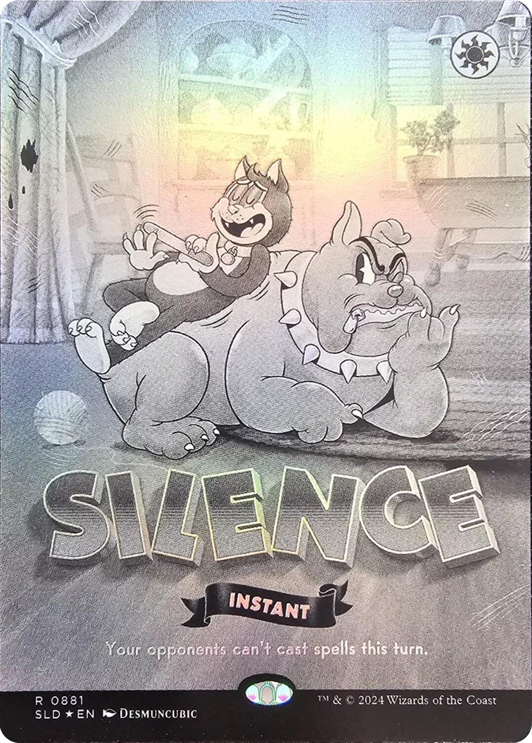 Silence (0881) (Black & White Foil) [Secret Lair Drop Series] | Exor Games Truro