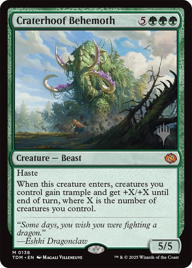 Craterhoof Behemoth [Tarkir: Dragonstorm Promos] | Exor Games Truro