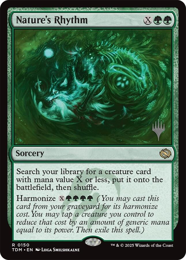 Nature's Rhythm [Tarkir: Dragonstorm Promos] | Exor Games Truro