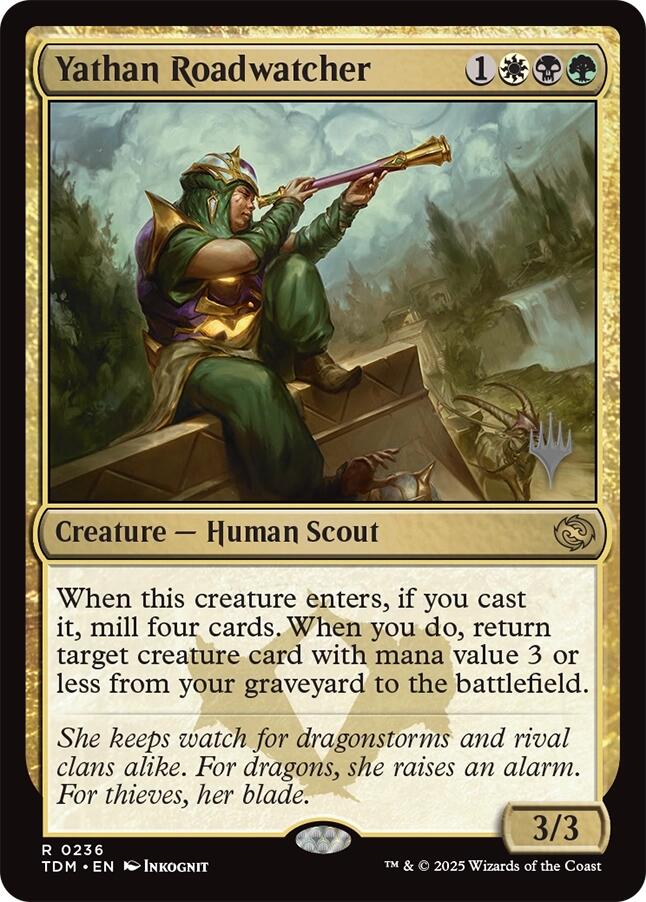 Yathan Roadwatcher [Tarkir: Dragonstorm Promos] | Exor Games Truro