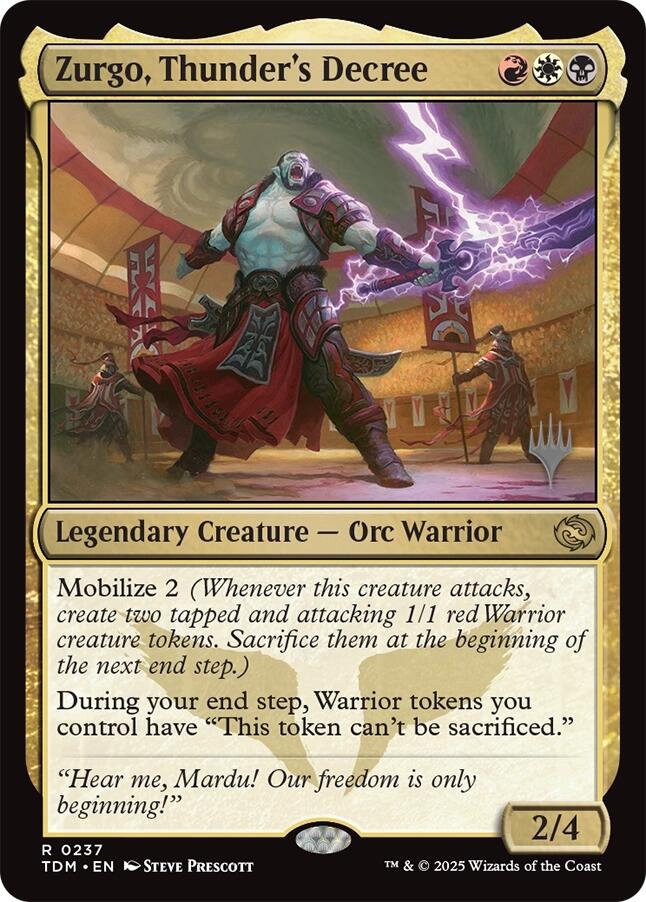 Zurgo, Thunder's Decree [Tarkir: Dragonstorm Promos] | Exor Games Truro