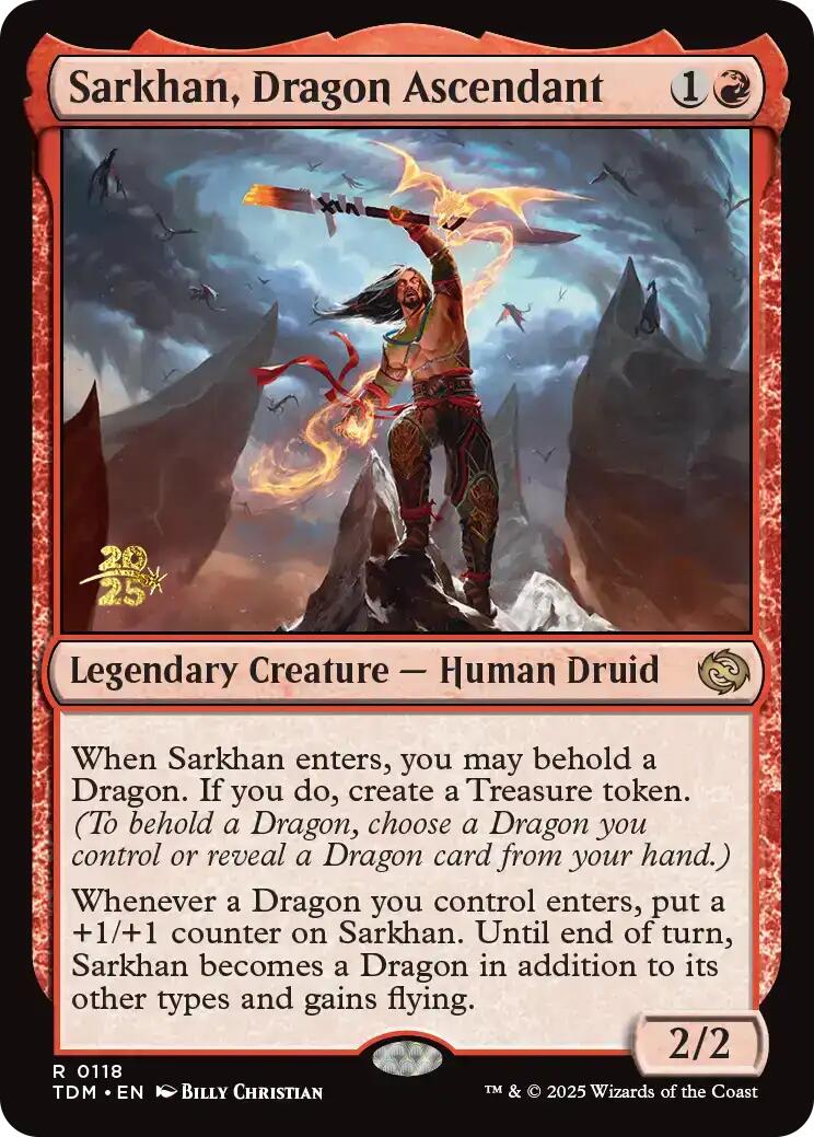 Sarkhan, Dragon Ascendant [Tarkir: Dragonstorm Prerelease Promos] | Exor Games Truro