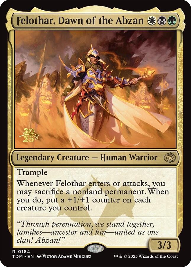 Felothar, Dawn of the Abzan [Tarkir: Dragonstorm Prerelease Promos] | Exor Games Truro