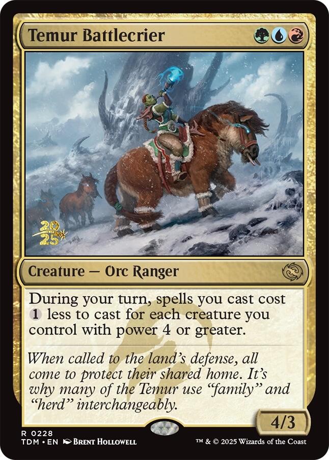 Temur Battlecrier [Tarkir: Dragonstorm Prerelease Promos] | Exor Games Truro