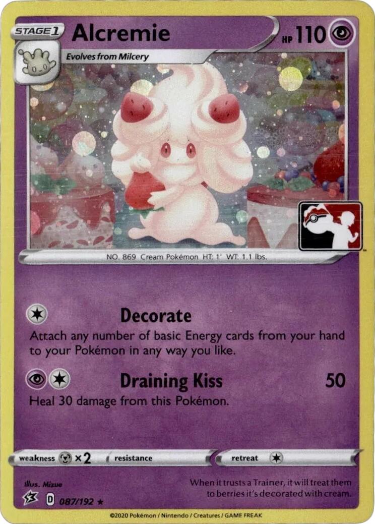 Alcremie (087/192) (Play Pokemon Promo) [League & Championship Cards] | Exor Games Truro