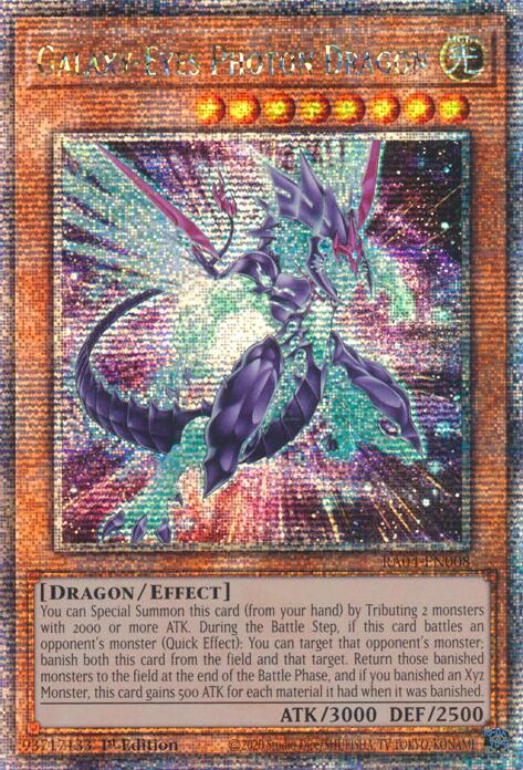Galaxy-Eyes Photon Dragon (New Art) [RA04-EN008] Quarter Century Secret Rare | Exor Games Truro