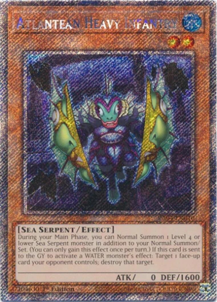 Atlantean Heavy Infantry [RA04-EN010] Platinum Secret Rare | Exor Games Truro
