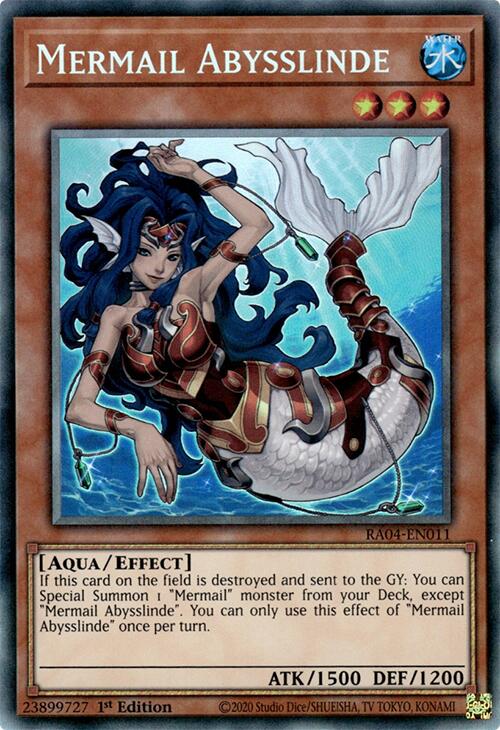 Mermail Abysslinde [RA04-EN011] Prismatic Collector's Rare | Exor Games Truro