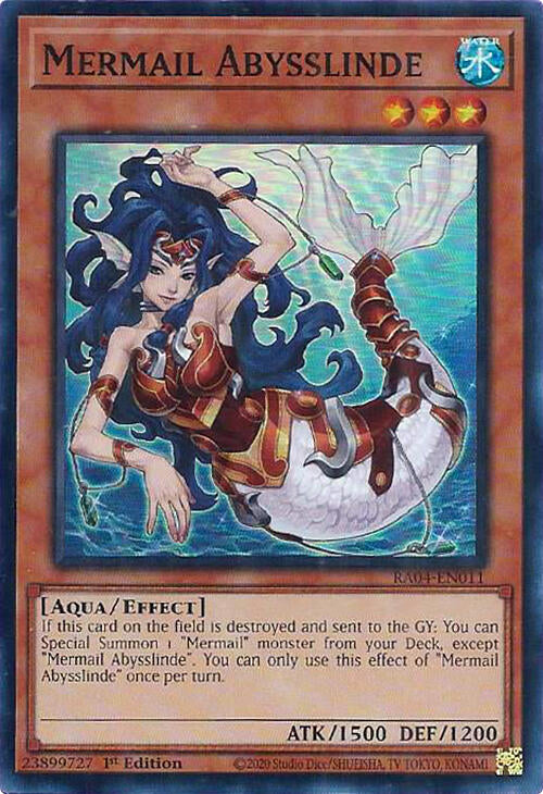 Mermail Abysslinde [RA04-EN011] Super Rare | Exor Games Truro