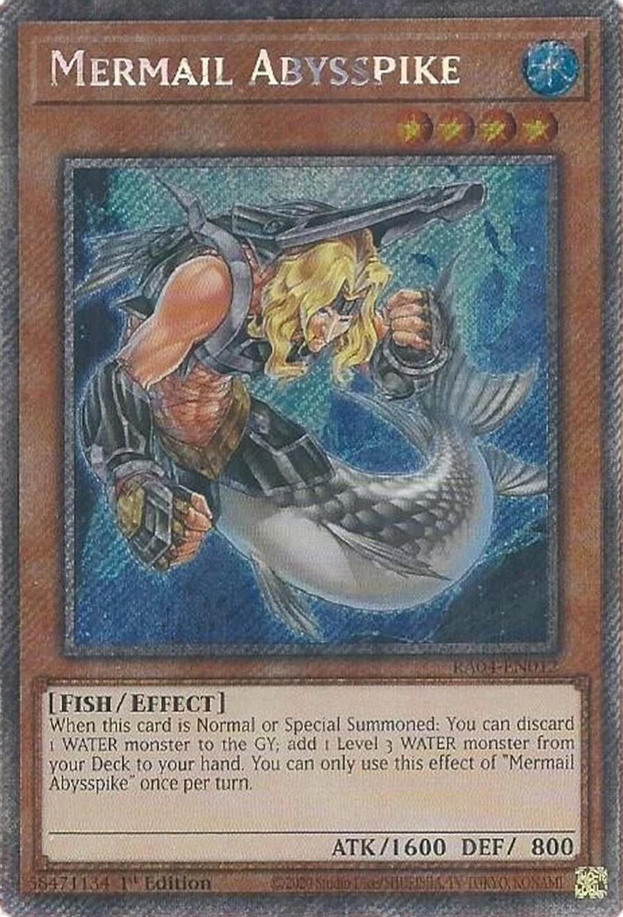 Mermail Abysspike [RA04-EN012] Platinum Secret Rare | Exor Games Truro