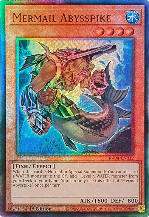 Mermail Abysspike [RA04-EN012] Prismatic Ultimate Rare | Exor Games Truro