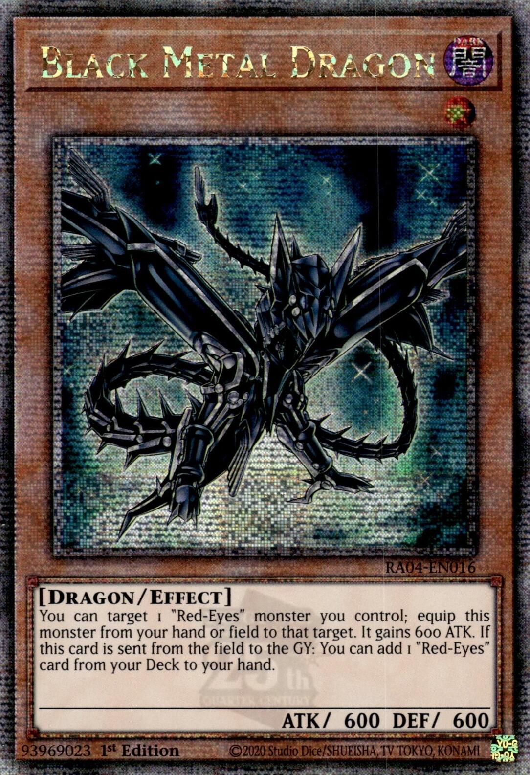 Black Metal Dragon [RA04-EN016] Quarter Century Secret Rare | Exor Games Truro
