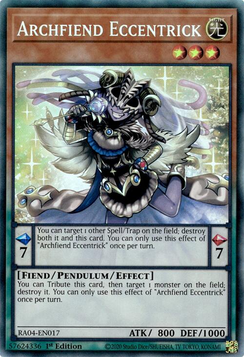 Archfiend Eccentrick [RA04-EN017] Prismatic Collector's Rare | Exor Games Truro