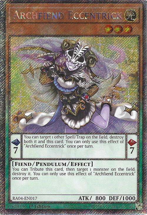 Archfiend Eccentrick [RA04-EN017] Platinum Secret Rare | Exor Games Truro