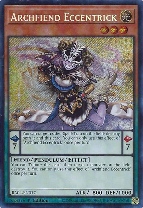 Archfiend Eccentrick [RA04-EN017] Secret Rare | Exor Games Truro