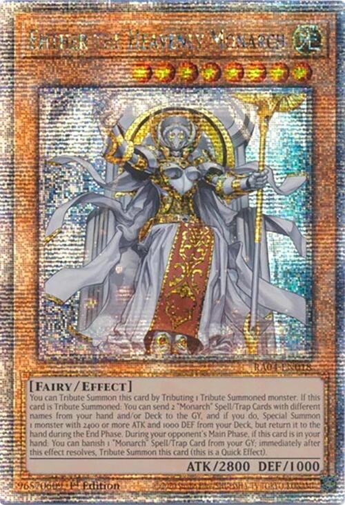 Ehther the Heavenly Monarch [RA04-EN018] Quarter Century Secret Rare | Exor Games Truro