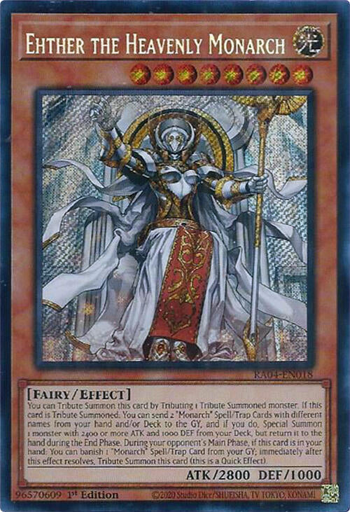 Ehther the Heavenly Monarch [RA04-EN018] Secret Rare | Exor Games Truro