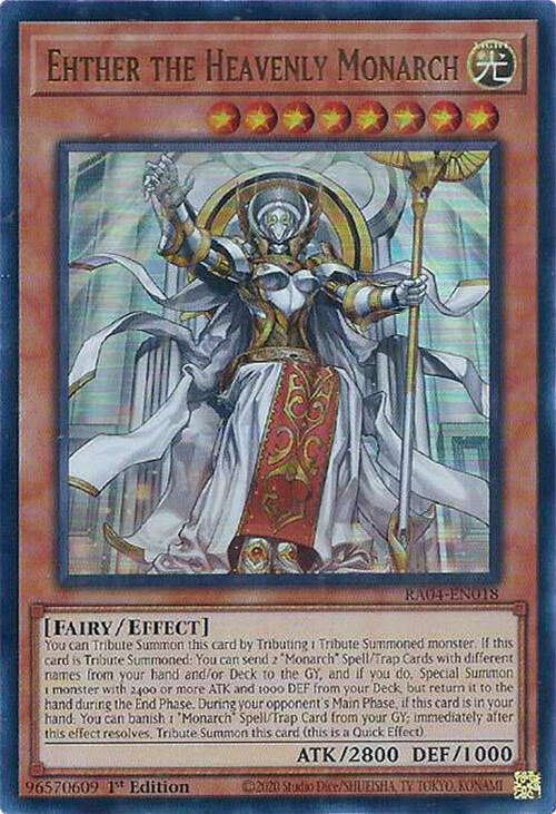 Ehther the Heavenly Monarch [RA04-EN018] Ultra Rare | Exor Games Truro