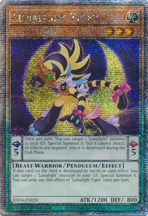Lunalight Tiger [RA04-EN020] Quarter Century Secret Rare | Exor Games Truro