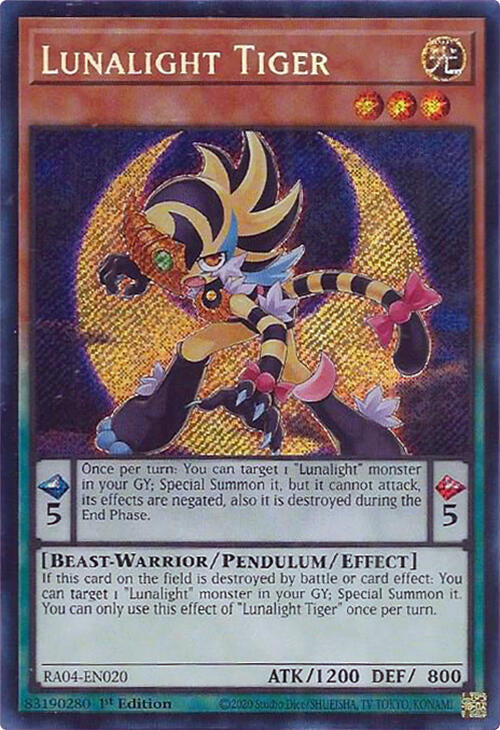 Lunalight Tiger [RA04-EN020] Secret Rare | Exor Games Truro