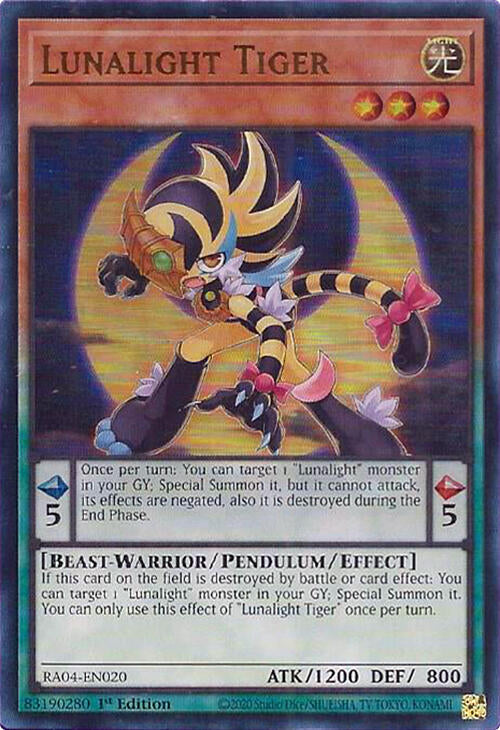 Lunalight Tiger [RA04-EN020] Ultra Rare | Exor Games Truro