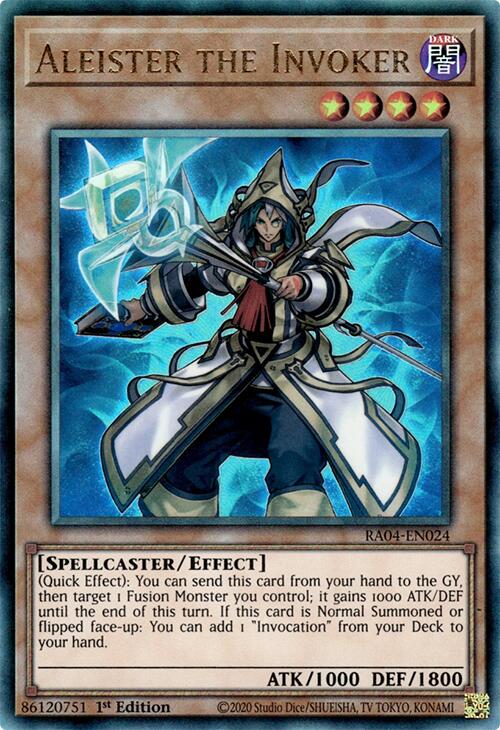 Aleister the Invoker (Alternate Art) [RA04-EN024] Prismatic Ultimate Rare | Exor Games Truro