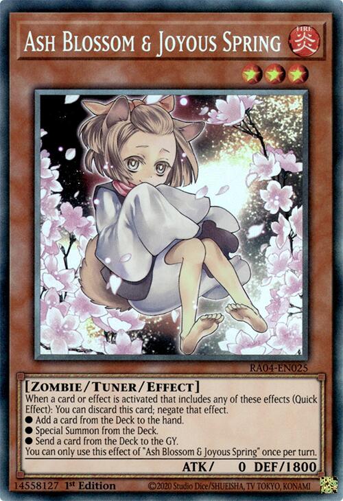 Ash Blossom & Joyous Spring (Alternate Art) [RA04-EN025] Prismatic Collector's Rare | Exor Games Truro